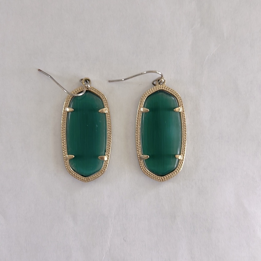 Kendra Scott Elle Earrings Gold/ Green
